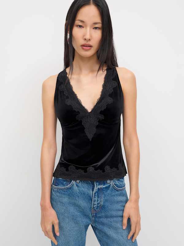 Ashlynn Knit Top - Black Velvet